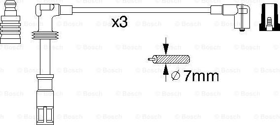 BOSCH 0356912972 - Kit de câbles d'allumage cwaw.fr