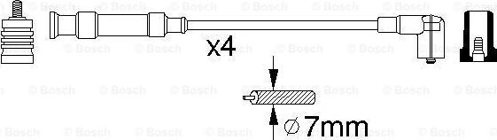 BOSCH 0356912843 - Kit de câbles d'allumage cwaw.fr