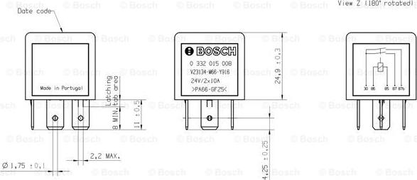 BOSCH 0 332 015 008 - Relais, courant de travail cwaw.fr