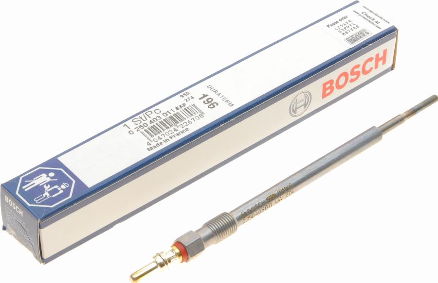 BOSCH 0 250 403 011 - Bougie de préchauffage cwaw.fr