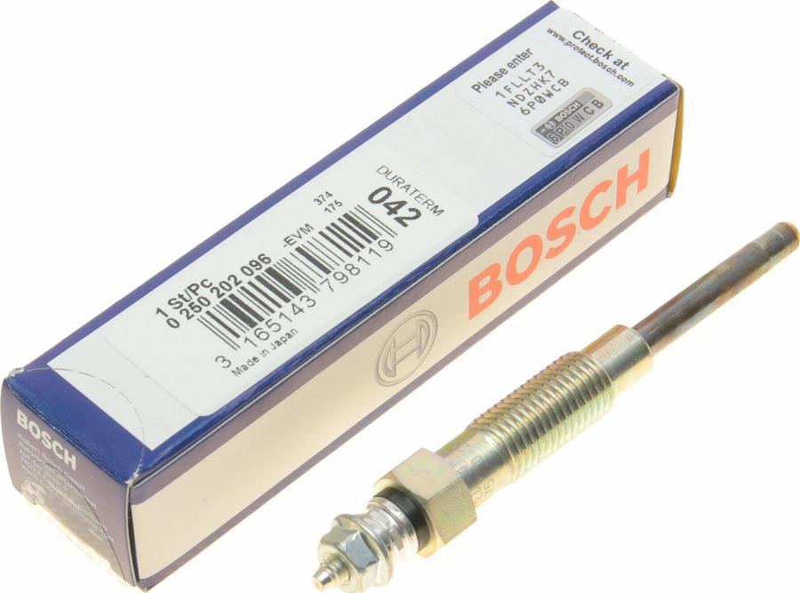 BOSCH 0 250 202 096 - Bougie de préchauffage cwaw.fr