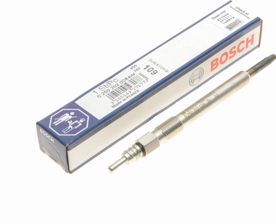 BOSCH 0 250 202 038 - Bougie de préchauffage cwaw.fr