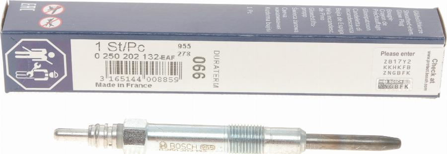 BOSCH 0 250 202 132 - Bougie de préchauffage cwaw.fr