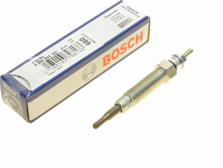 BOSCH 0 250 202 121 - Bougie de préchauffage cwaw.fr