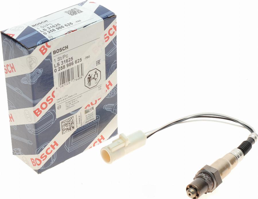 BOSCH 0 258 986 625 - Sonde lambda cwaw.fr