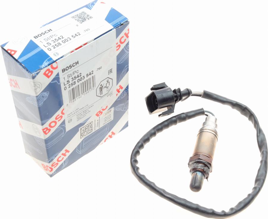 BOSCH 0 258 003 542 - Sonde lambda cwaw.fr