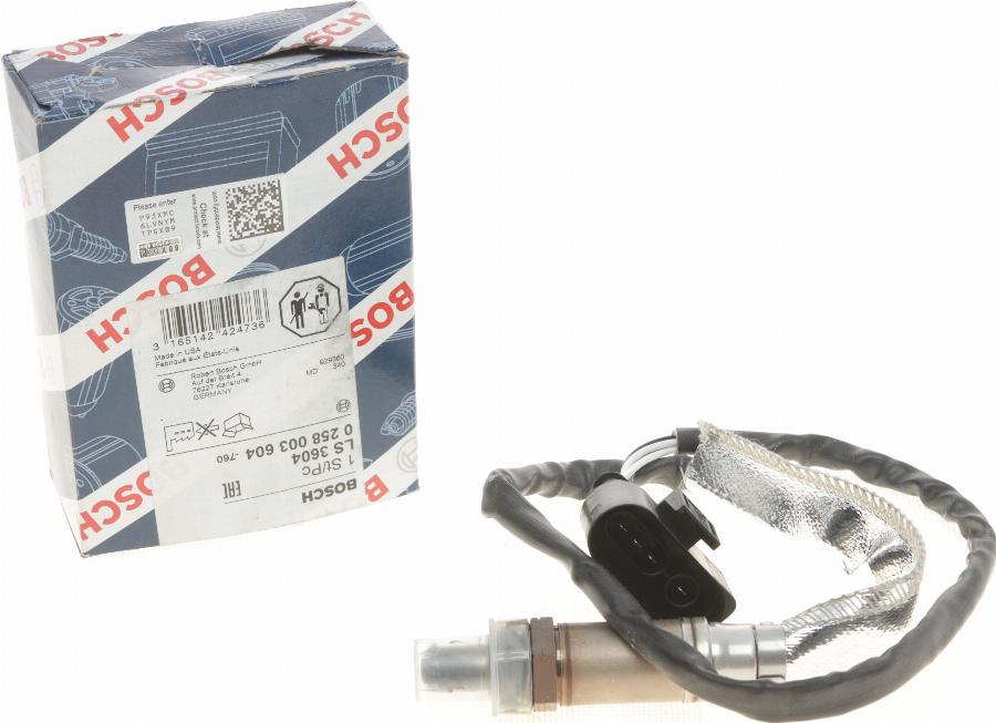 BOSCH 0 258 003 604 - Sonde lambda cwaw.fr