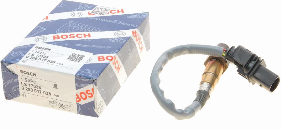 BOSCH 0 258 017 038 - Sonde lambda cwaw.fr