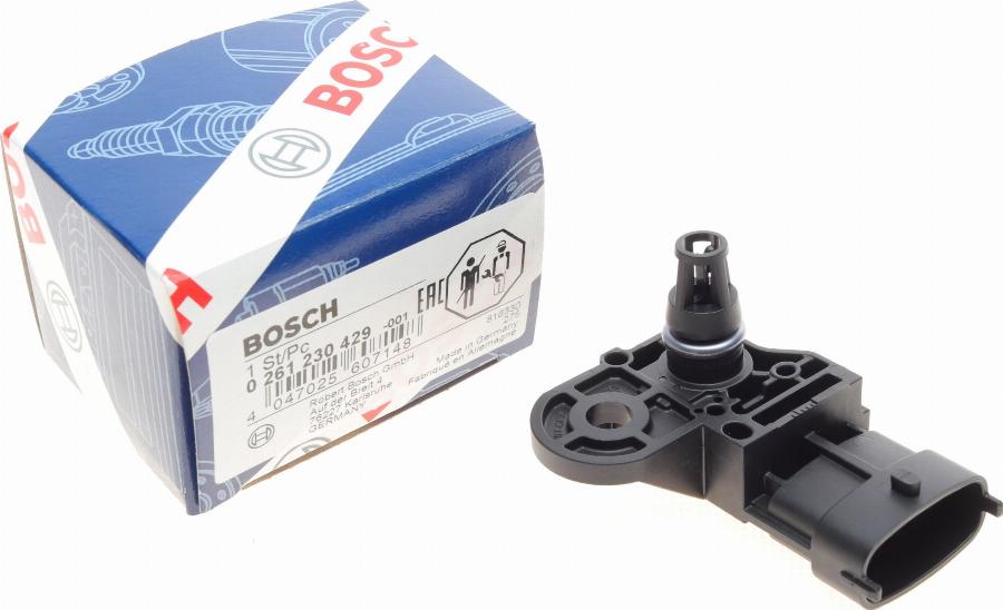 BOSCH 0 261 230 429 - Capteur, pression de suralimentation cwaw.fr