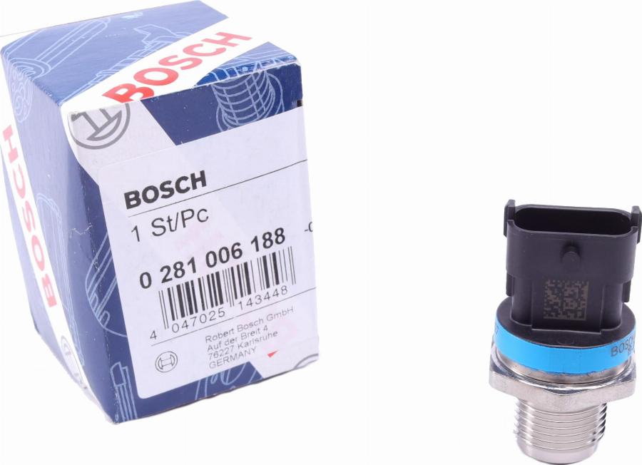 BOSCH 0 281 006 188 - Capteur, pression de carburant cwaw.fr