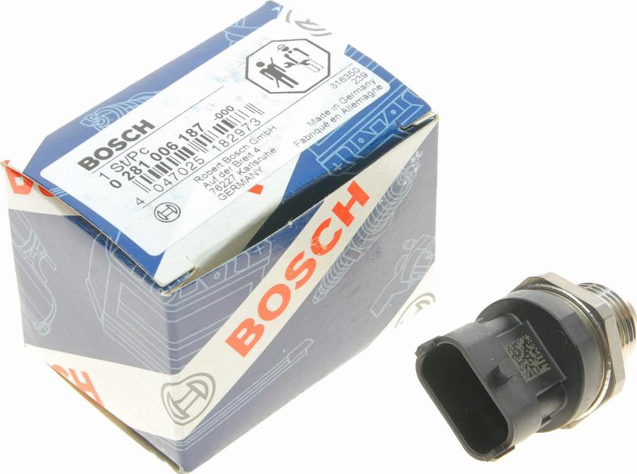 BOSCH 0 281 006 187 - Capteur, pression de carburant cwaw.fr