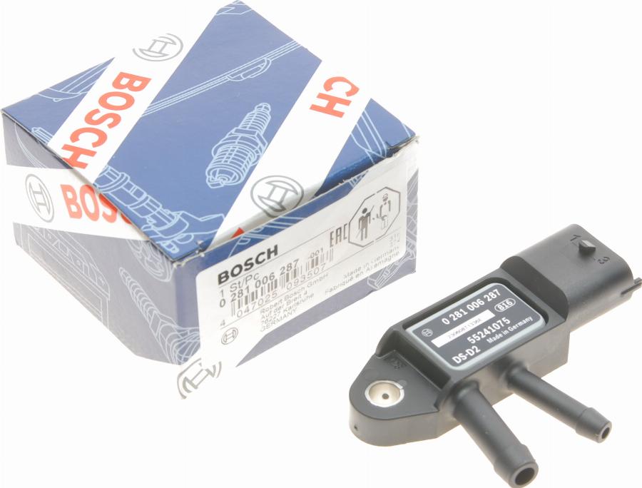 BOSCH 0281006287 - Capteur, pression des gaz échappement cwaw.fr