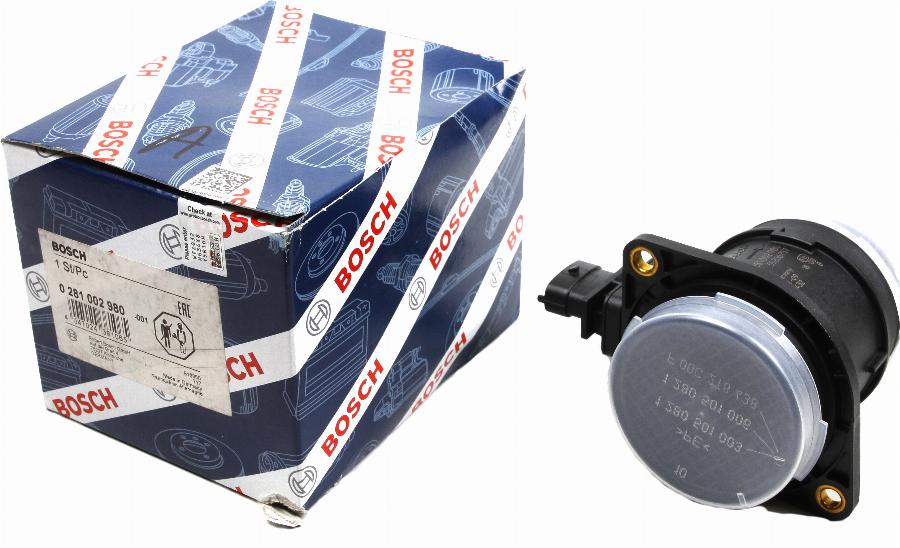 BOSCH 0 281 002 980 - Débitmètre de masse d'air cwaw.fr