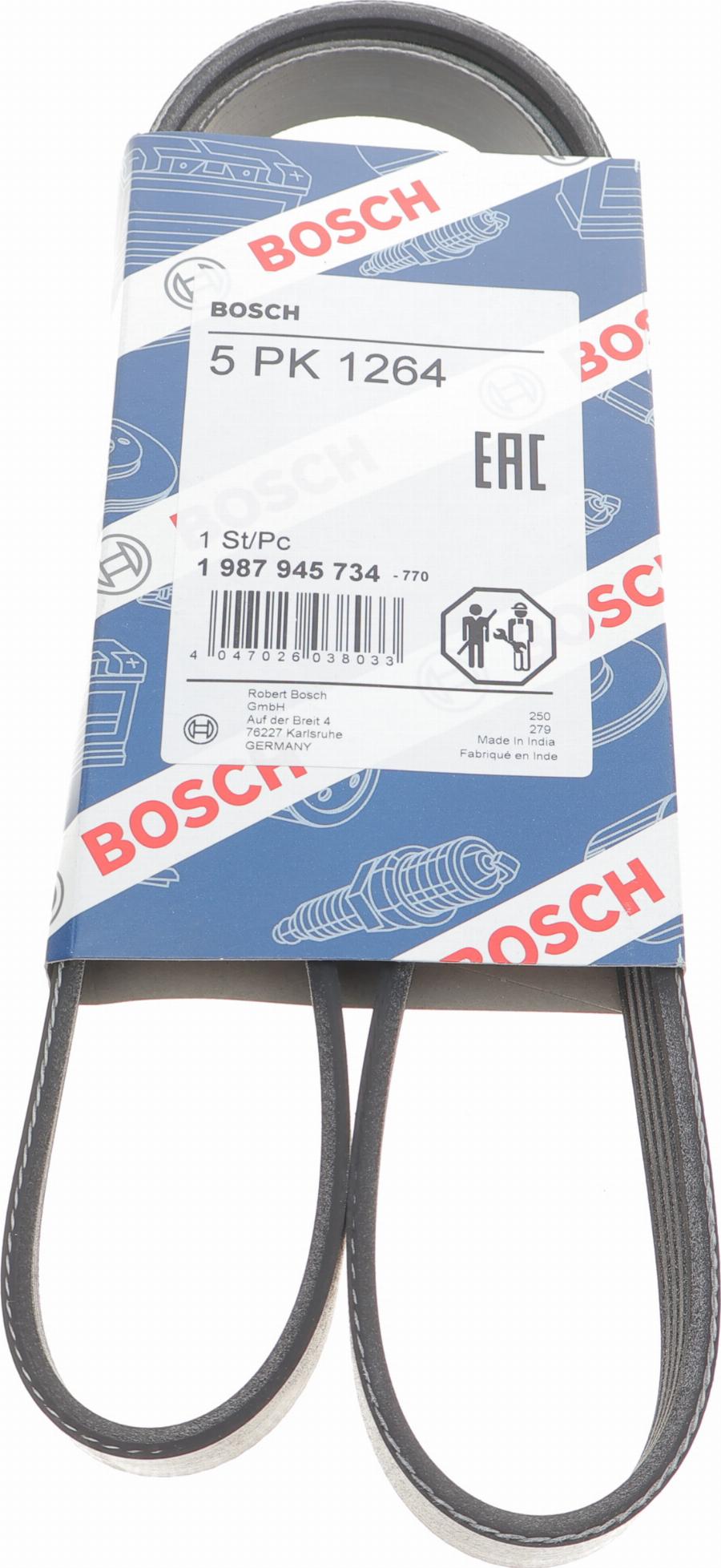 BOSCH 1 987 945 734 - Courroie trapézoïdale à nervures cwaw.fr