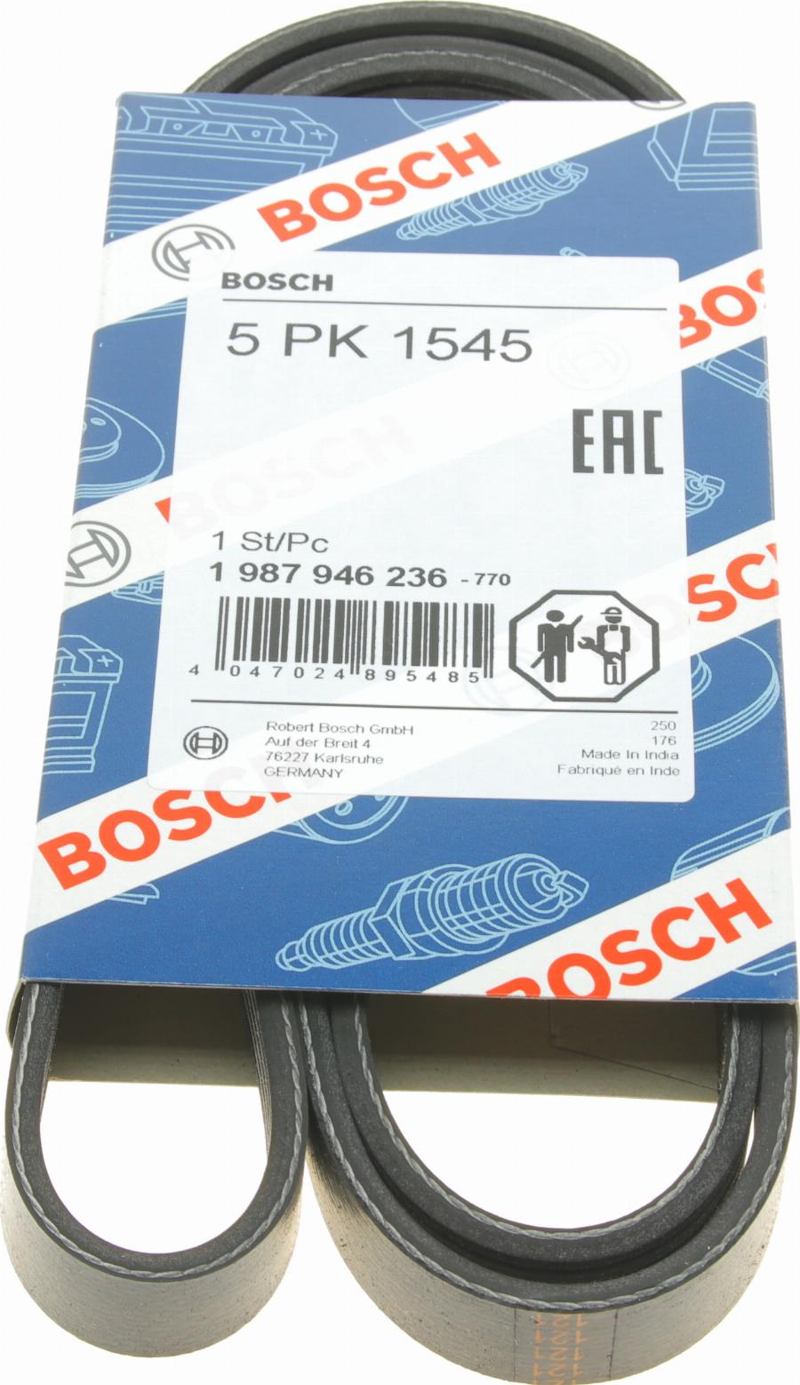 BOSCH 1987946236 - Courroie trapézoïdale à nervures cwaw.fr