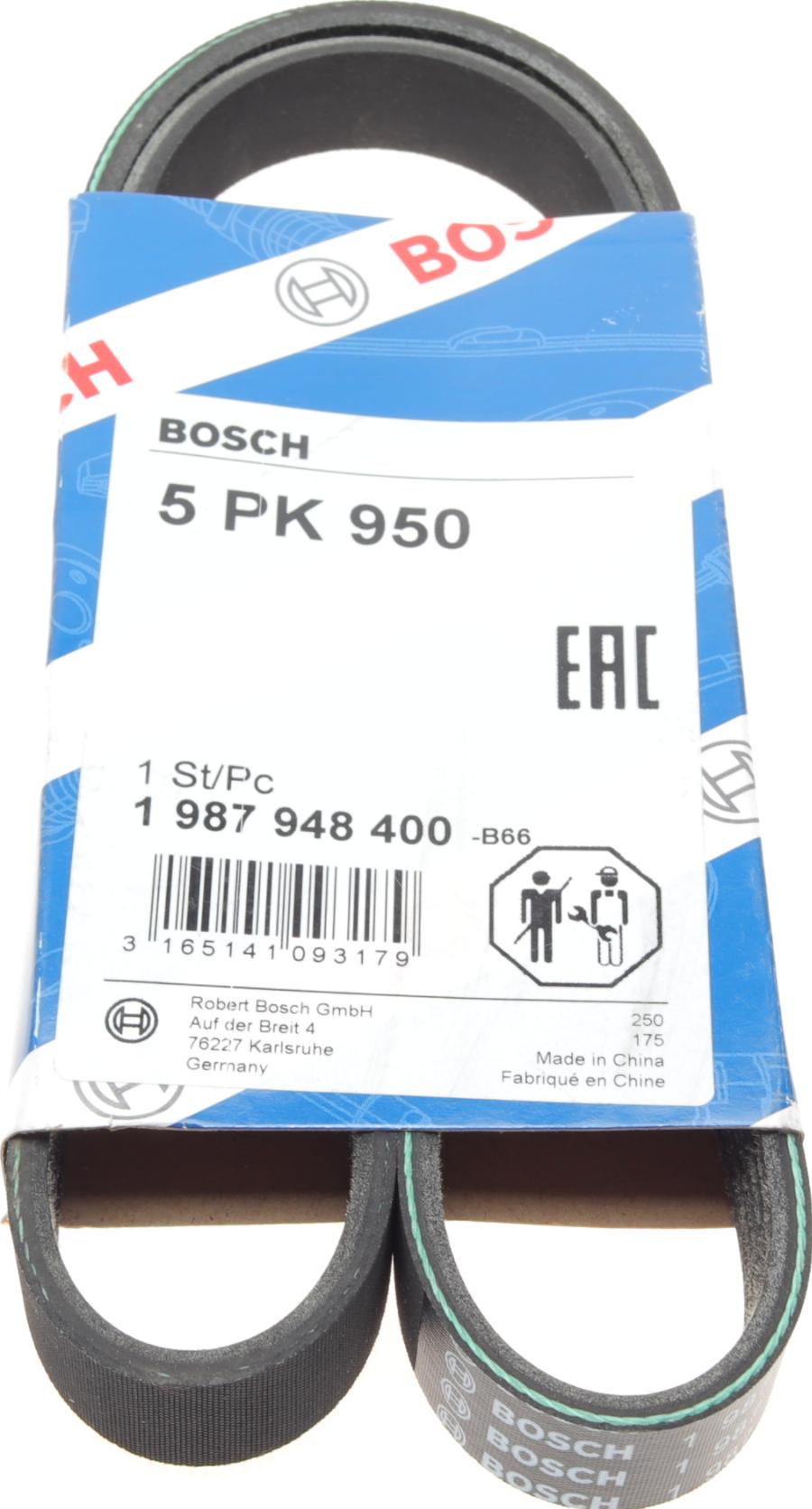 BOSCH 1 987 948 400 - Courroie trapézoïdale à nervures cwaw.fr