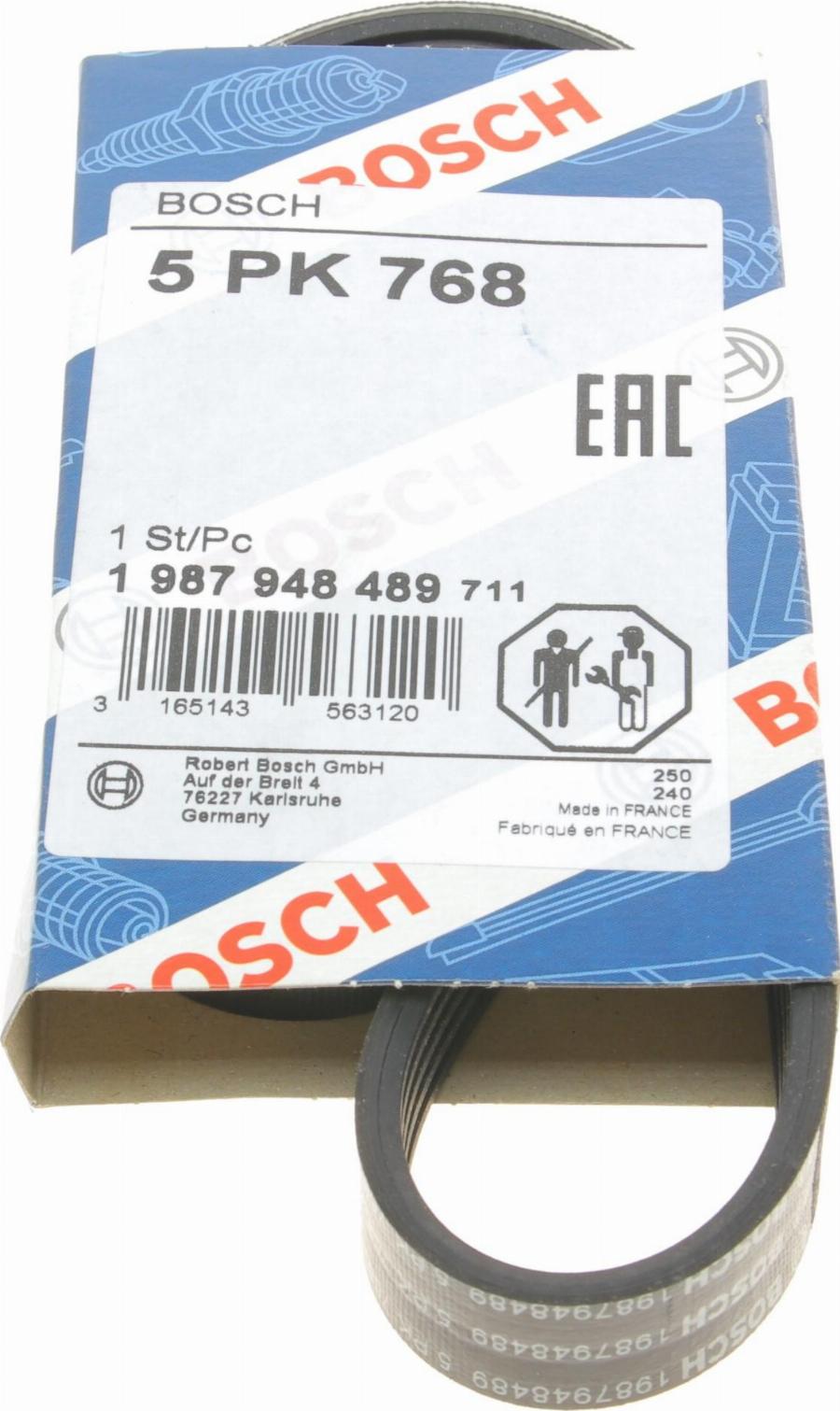 BOSCH 1 987 948 489 - Courroie trapézoïdale à nervures cwaw.fr