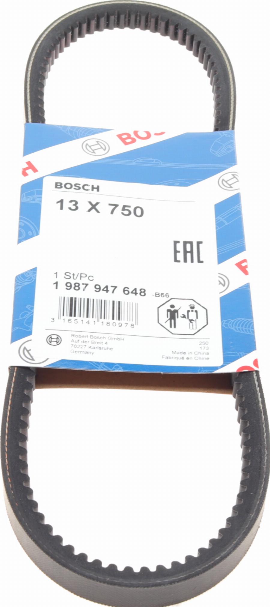 BOSCH 1987947648 - Courroie trapézoïdale cwaw.fr