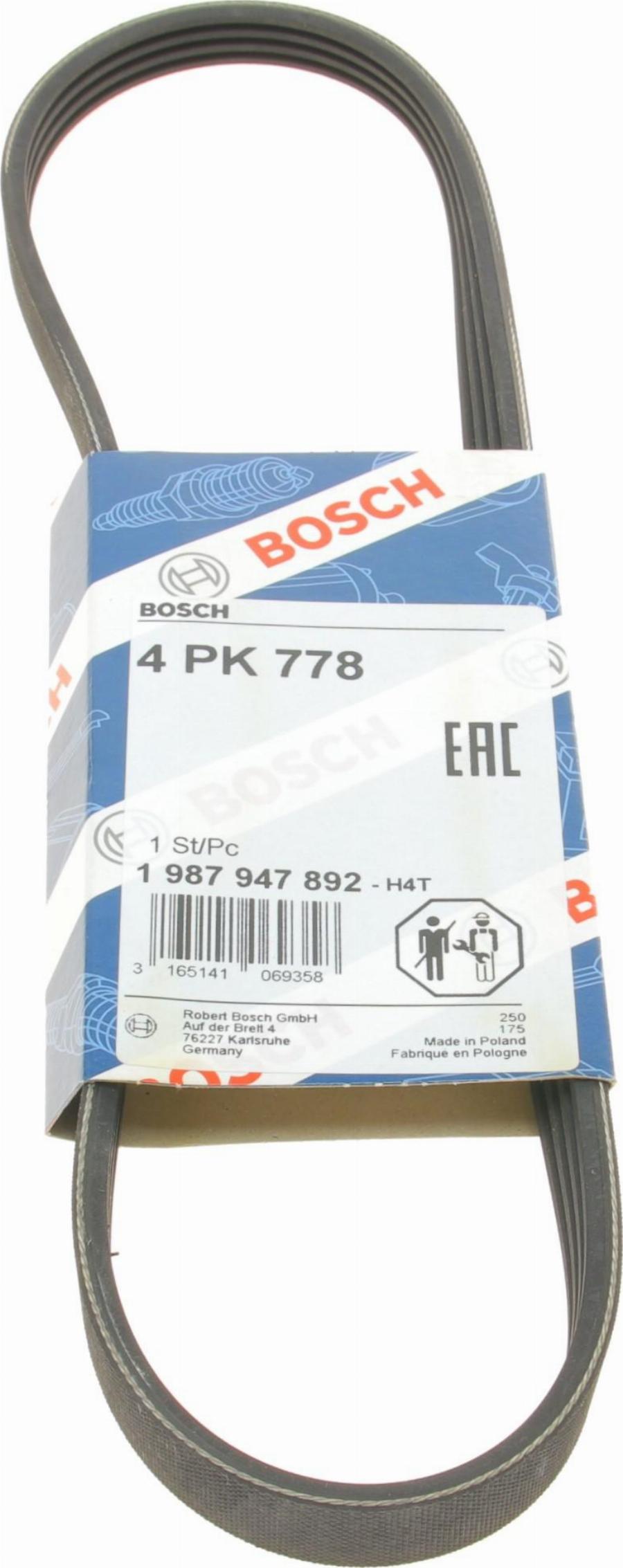 BOSCH 1 987 947 892 - Courroie trapézoïdale à nervures cwaw.fr