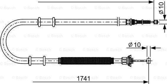 BOSCH 1 987 482 599 - Tirette à câble, frein de stationnement cwaw.fr