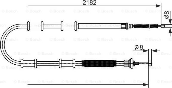 BOSCH 1 987 482 594 - Tirette à câble, frein de stationnement cwaw.fr