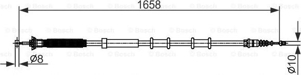 BOSCH 1 987 482 581 - Tirette à câble, frein de stationnement cwaw.fr