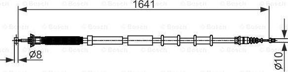 BOSCH 1 987 482 582 - Tirette à câble, frein de stationnement cwaw.fr