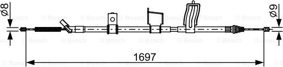 BOSCH 1 987 482 628 - Tirette à câble, frein de stationnement cwaw.fr