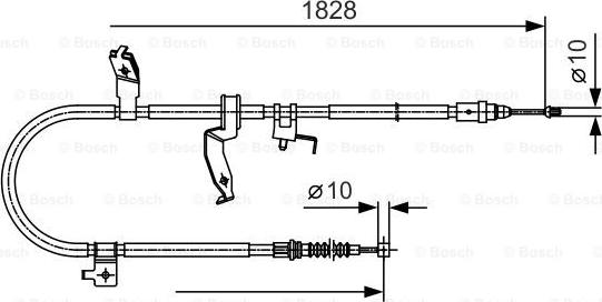 BOSCH 1 987 482 053 - Tirette à câble, frein de stationnement cwaw.fr