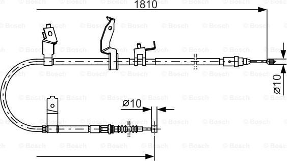 BOSCH 1 987 482 052 - Tirette à câble, frein de stationnement cwaw.fr