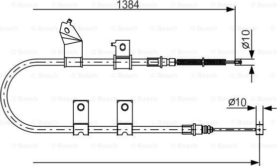 BOSCH 1 987 482 082 - Tirette à câble, frein de stationnement cwaw.fr