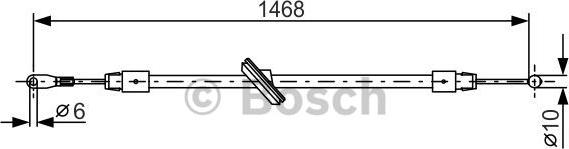 BOSCH 1 987 482 027 - Tirette à câble, frein de stationnement cwaw.fr