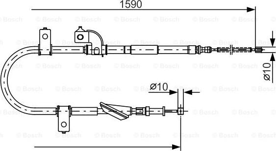 BOSCH 1 987 482 078 - Tirette à câble, frein de stationnement cwaw.fr