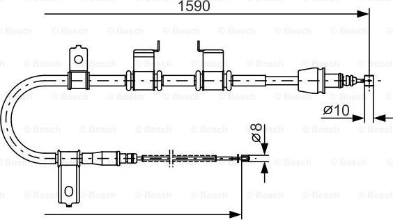 BOSCH 1 987 482 072 - Tirette à câble, frein de stationnement cwaw.fr