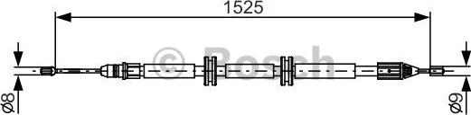 BOSCH 1 987 482 142 - Tirette à câble, frein de stationnement cwaw.fr