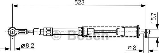 BOSCH 1 987 482 108 - Tirette à câble, frein de stationnement cwaw.fr