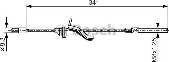 BOSCH 1 987 482 188 - Tirette à câble, frein de stationnement cwaw.fr