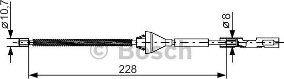 BOSCH 1 987 482 122 - Tirette à câble, frein de stationnement cwaw.fr