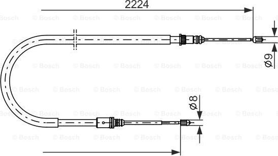 BOSCH 1 987 482 303 - Tirette à câble, frein de stationnement cwaw.fr