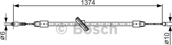 BOSCH 1 987 482 312 - Tirette à câble, frein de stationnement cwaw.fr