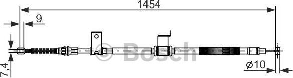 BOSCH 1 987 482 294 - Tirette à câble, frein de stationnement cwaw.fr