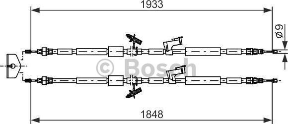 BOSCH 1 987 482 280 - Tirette à câble, frein de stationnement cwaw.fr