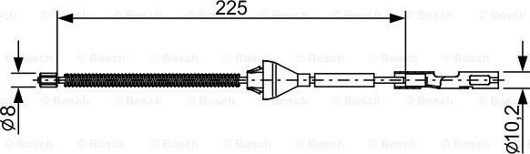 BOSCH 1 987 482 705 - Tirette à câble, frein de stationnement cwaw.fr