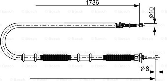 BOSCH 1 987 482 700 - Tirette à câble, frein de stationnement cwaw.fr