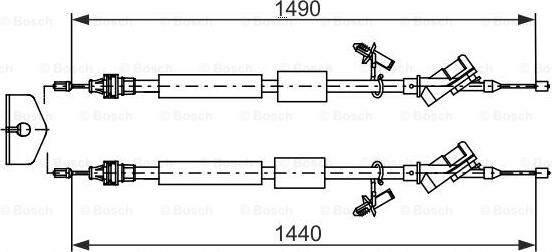 BOSCH 1 987 482 721 - Tirette à câble, frein de stationnement cwaw.fr