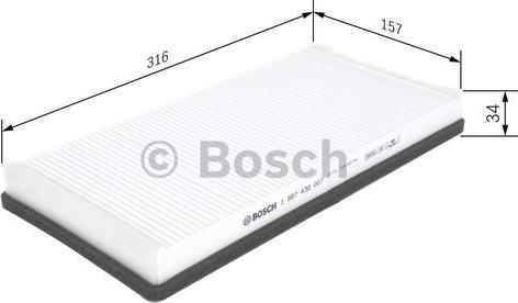 BOSCH 1 987 432 007 - Filtre, air de l'habitacle cwaw.fr