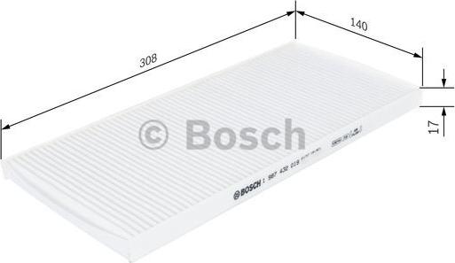 BOSCH 1 987 432 019 - Filtre, air de l'habitacle cwaw.fr