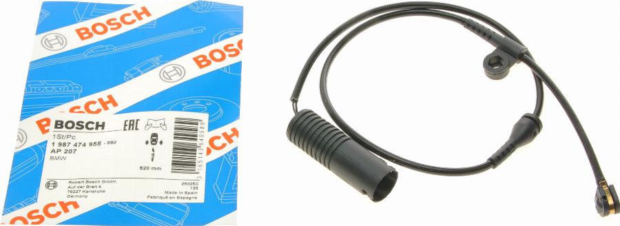 BOSCH 1 987 474 955 - Contact d'avertissement, usure des plaquettes de frein cwaw.fr