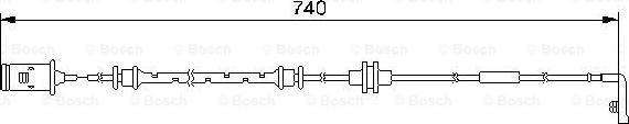 BOSCH 1 987 474 973 - Contact d'avertissement, usure des plaquettes de frein cwaw.fr