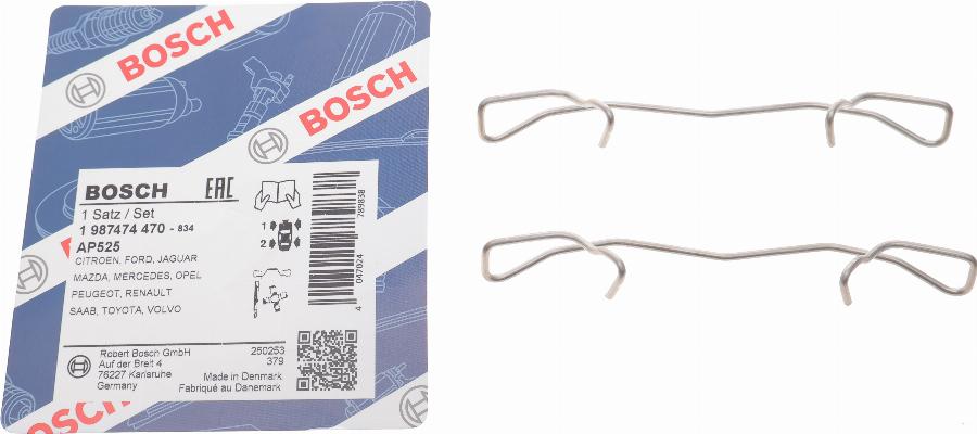 BOSCH 1 987 474 470 - Kit d'accessoires, plaquette de frein à disque cwaw.fr